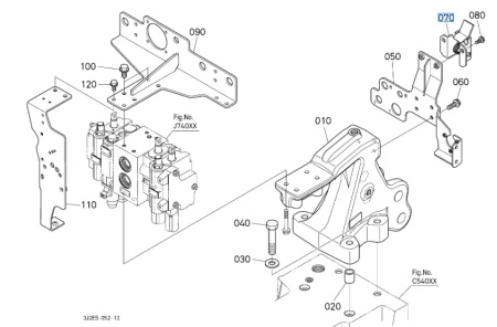 Mocowanie śruby centralnej Kubota 3J02934102