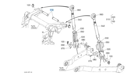 Sworzeń stabilizatora podnośnika Kubota 3J02785280