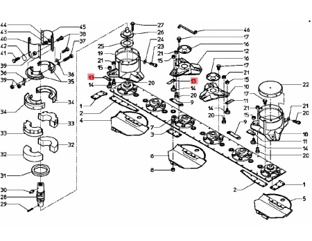 Nożyk prawy Kverneland długość 105mm VNB087519301