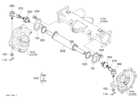 Siłownik kierowniczy Kubota K206316500