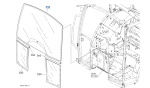 Szyba przednia górna Kubota 3B78170510