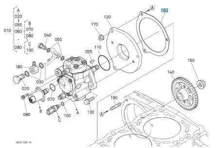 Uszczelka pompki wtryskowej Kubota 1G41051182