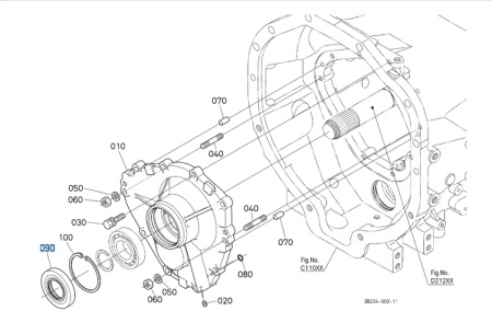 Uszczelniacz wałka sprzęgła Kubota 3C29524650