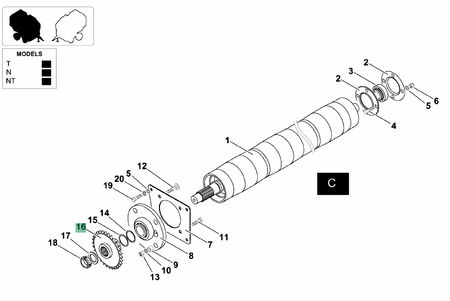 Koło zębate Kverneland KB3902973