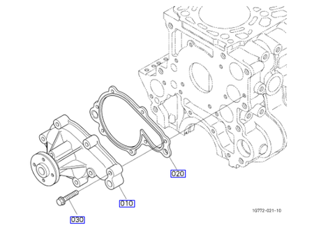 Uszczelka pompy wody do ciągnika Kubota 1G77273430