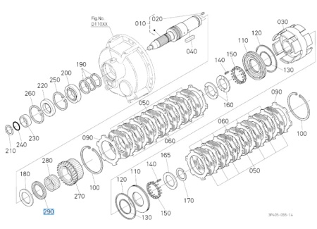 Łożysko igiełkowe oporowe Kubota 3374023430