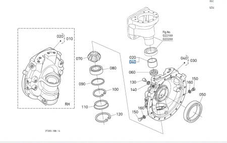 Tuleja zwrotnicy Kubota 3553343600