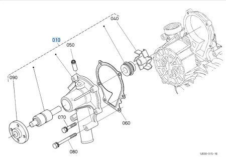 Pompa wody Kubota 1625173037