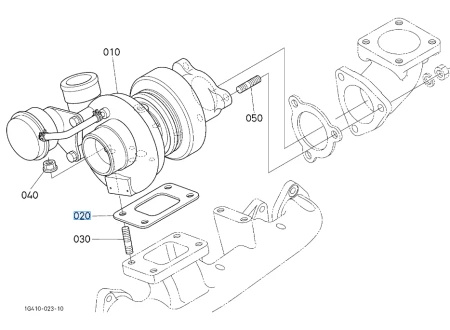 Uszczelka turbosprężarki Kubota 1654417100