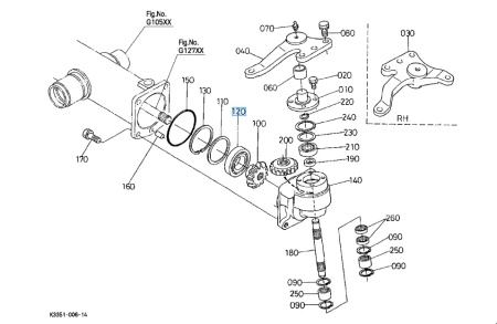 Łożysko kulkowe Kubota 0810106207