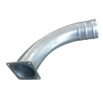 Kolano 90° z kołnierzem czworokątnym 6"