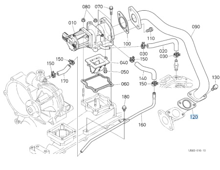 Uszczelka EGR Kubota 1J50017490