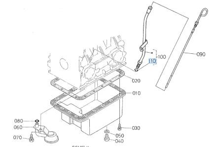 Oring rury miarki poziomu oleju Kubota 0481400090