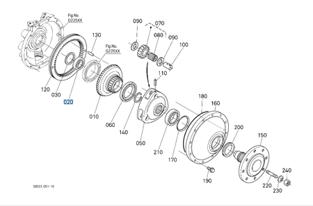 Łożysko obudowy przedniej osi Kubota 3375043860