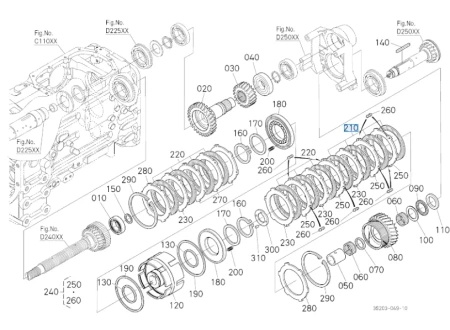 Tarcza wewnętrzna 2,2mm Kubota 3F75028502