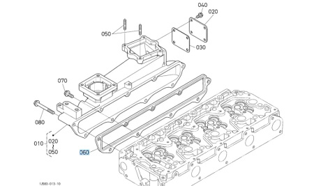 Uszczelka kolektora ssącego Kubota 1C02011820