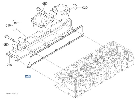 Uszczelka kolektora ssącego Kubota 1G77211822