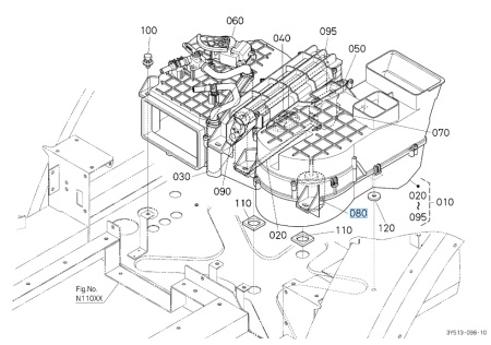 Silnik klimatyzacji Kubota 3C58172150