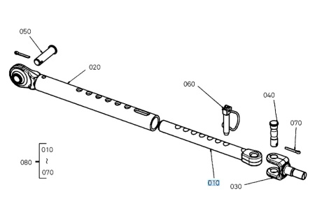 Pręt wewnętrzny stabilizatora Kubota W23TS01052