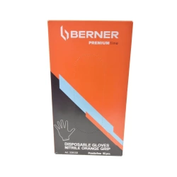 Rękawice nitrylowe pomarańczowe Berner rozmiar L
