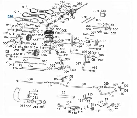 Pasek klinowy pneumatyki Kubota W27TS06138