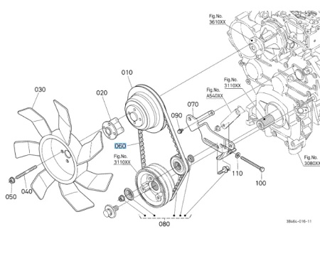Pasek klinowy Kubota 1712397012
