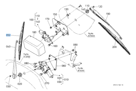 Wycieraczka Kubota 3Y20554020