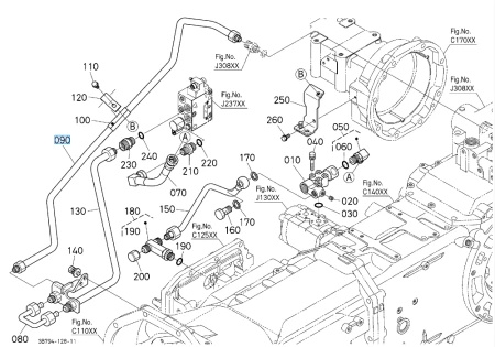 Przewód cylindra Kubota 3C15182740