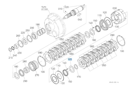 Podkładka wałka wejściowego Kubota 3T40023350