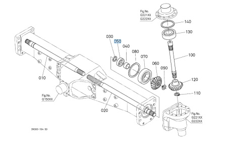 Uszczelniacz półosi przedniego mostu Kubota 0940355511