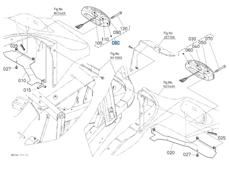 Lampa zespolona tylna prawa Kubota 3B79475890