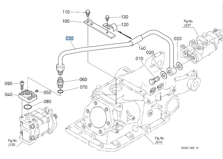 Przewód cylindra Kubota 3N30382740