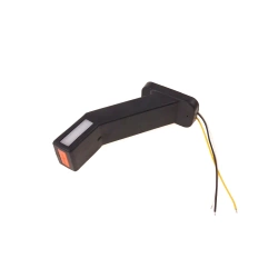 Lampa obrysowa pozycyjna lewa na róg biało-czerwono-pomarańczowa 3LED 12-24V Waś W168.11.11448L