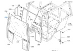 Szyba przednia górna Kubota 3T40052900