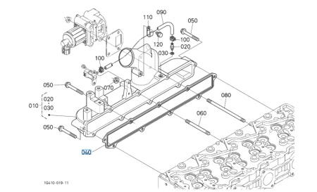 Uszczelka kolektora ssącego Kubota 1G41011822