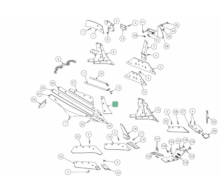Pierś odkładni prawa Kverneland KK073230R