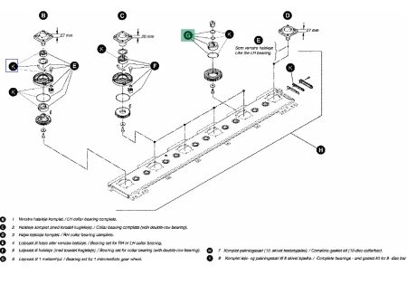 Komplet naprawczy Kverneland KT55706100