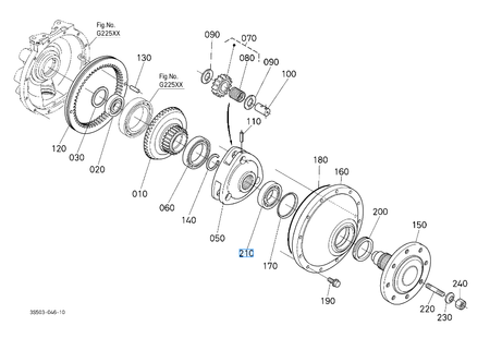 Łożysko przedniej półosi Kubota 3375043510