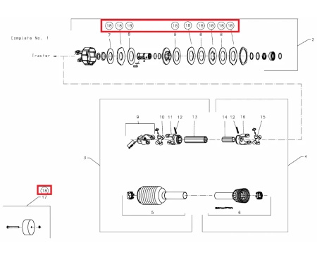 Zestaw naprawczy sprzęgła Kverneland A132796630