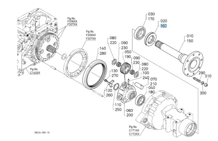Uszczelniacz piasty koła tylnego mostu Kubota 3C00148250