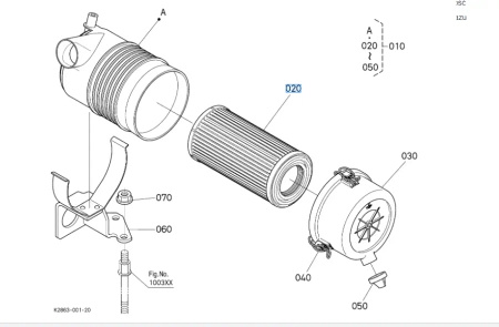 Filtr powietrza Kubota K285182320