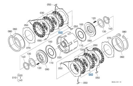 Przekładka tarczy sprzęgła Kubota 3C15123040