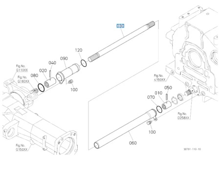 Wał napędowy przedniego mostu Kubota 3B29141320