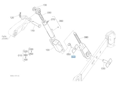Płytka mocująca wieszak i stabilizator Kubota 3C09191342