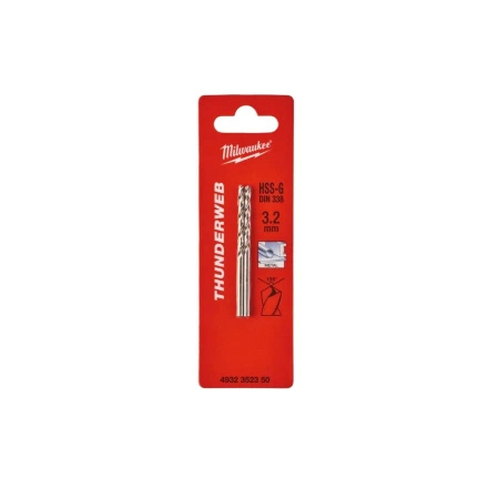 Wiertła do metalu HSS-G Thunderweb 3,2x65mm 2szt. 4932352350 Milwaukee