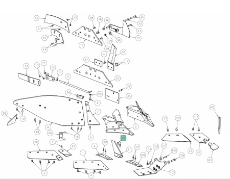 Śruba płużna z nakrętką Kverneland KK013234R