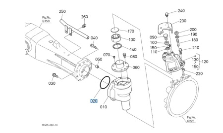 Oring zwrotnicy Kubota 0481151100