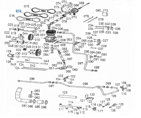 Pasek klinowy pneumatyki Kubota W27TS06103