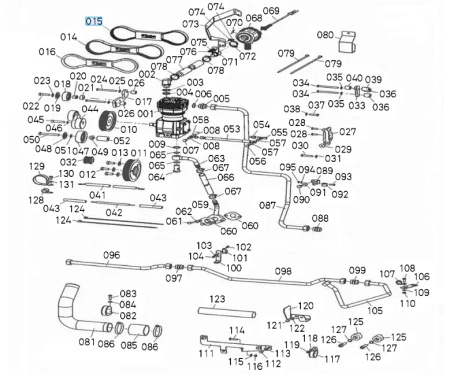 Pasek klinowy pneumatyki Kubota W27TS06104