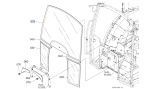 Szyba przednia górna Kubota 3C59170510